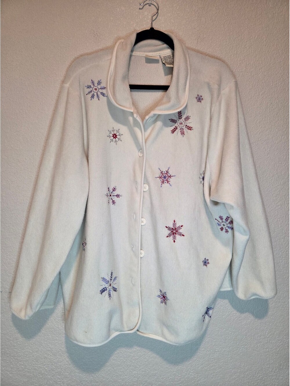White Stag Women's Plus Size 22W/24W White Fleece Jacket